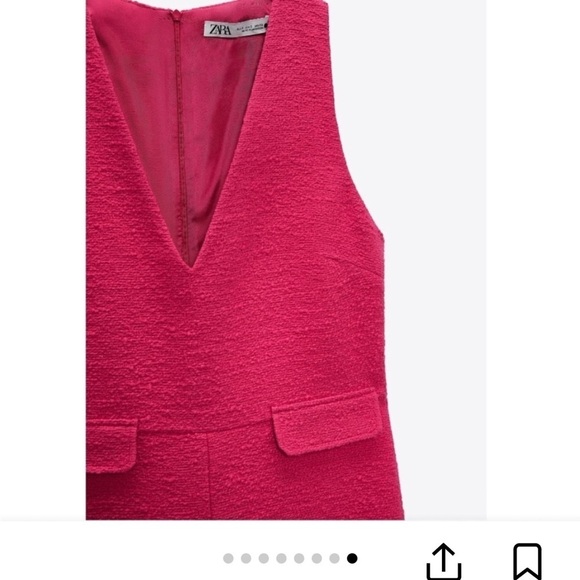 Zara Textured Weave Fuchsia Romper - Picture 3 of 11